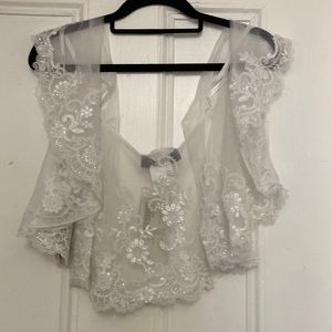 Wedding dress cape